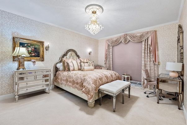 Bedroom, Chandelier, Interior
