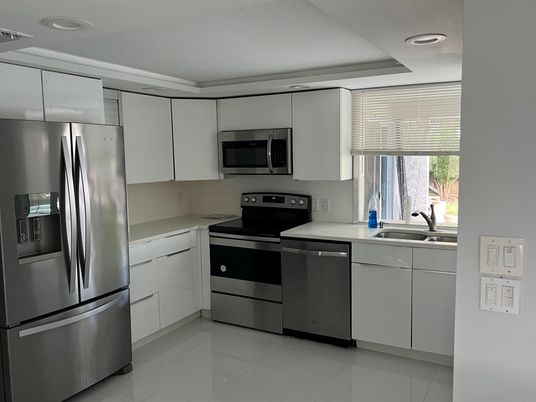 Interior, Kitchen, Recessed Lighting, Stainless Steel Appliances