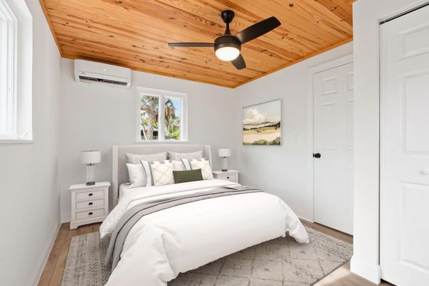 Bedroom, Interior, Wooden Ceilings, Wood Texture Flooring