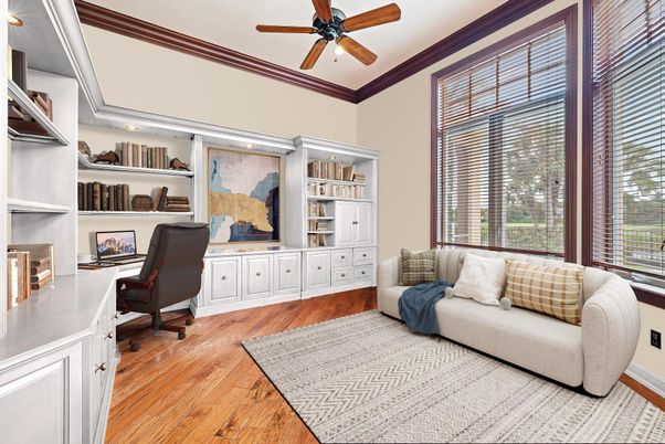 Home Office, Interior, Wood Texture Flooring
