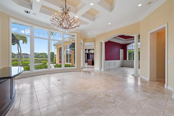 Chandelier, Empty room, Interior, Recessed Lighting