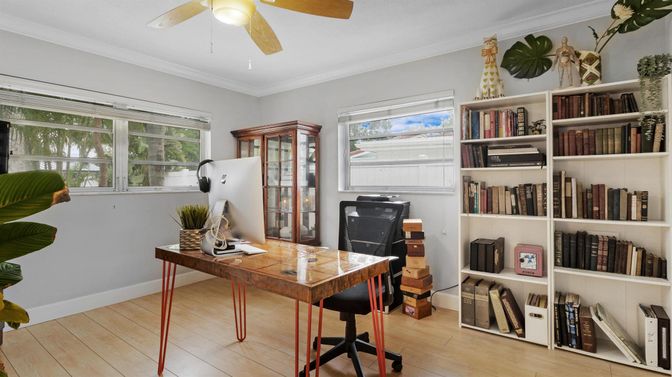 Home Office, Interior, Wood Texture Flooring