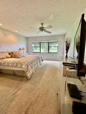 Bedroom, Interior, Marble Walls, Recessed Lighting