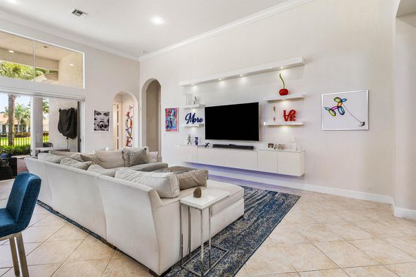 Interior, Living room, Recessed Lighting