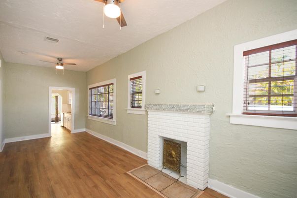 Fireplace, Interior, Wood Texture Flooring