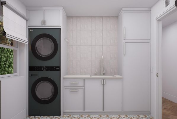 Interior, Utility Closets, Washer, Wood Texture Flooring