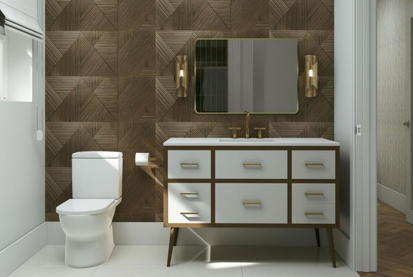 Bathroom, Interior, Wood Texture Flooring