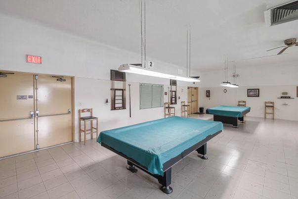 Billiard Table, Game Room, Interior, Pendant Lights