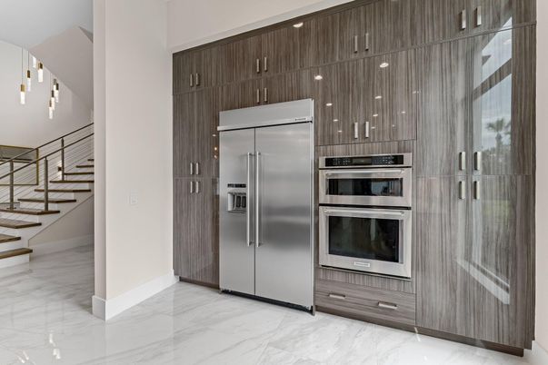 Interior, Kitchen, Marble, Stainless Steel Appliances