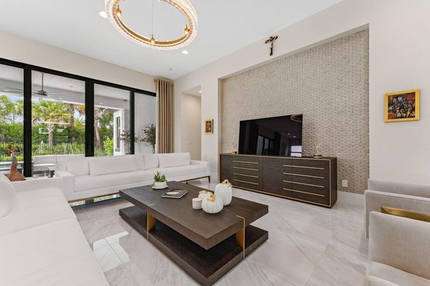 Interior, Living room, Marble, Recessed Lighting
