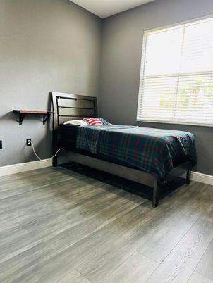 Bedroom, Interior, Wood Texture Flooring