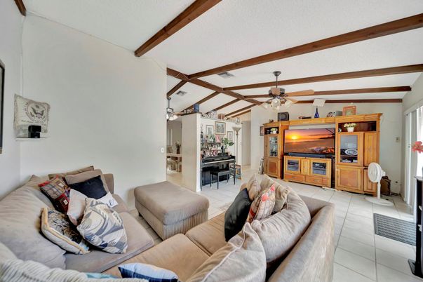 Interior, Living room, Wooden Beams