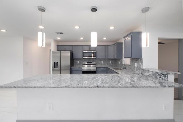 Interior, Kitchen, Pendant Lights, Recessed Lighting, Stainless Steel Appliances