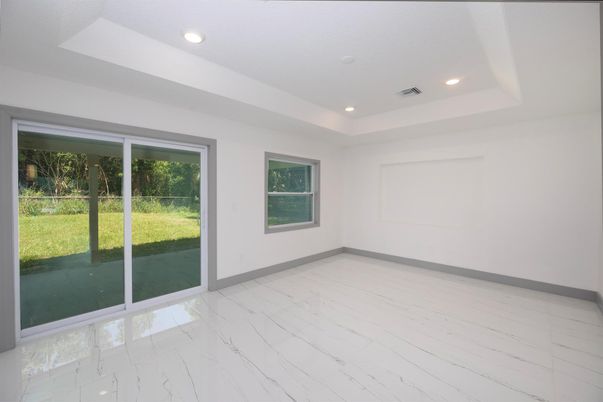 Empty room, Interior, Marble, Recessed Lighting