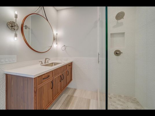 Bathroom, Dual Sink Vanities, Glass Shower, Interior