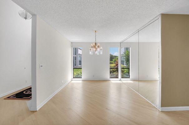 Chandelier, Empty room, Interior, Wood Texture Flooring
