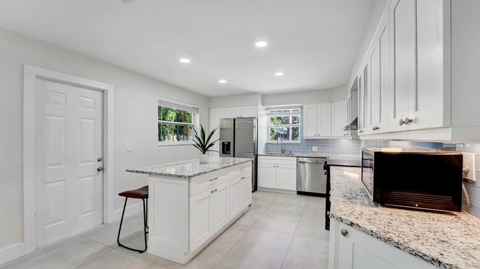 Interior, Kitchen, Recessed Lighting, Stainless Steel Appliances