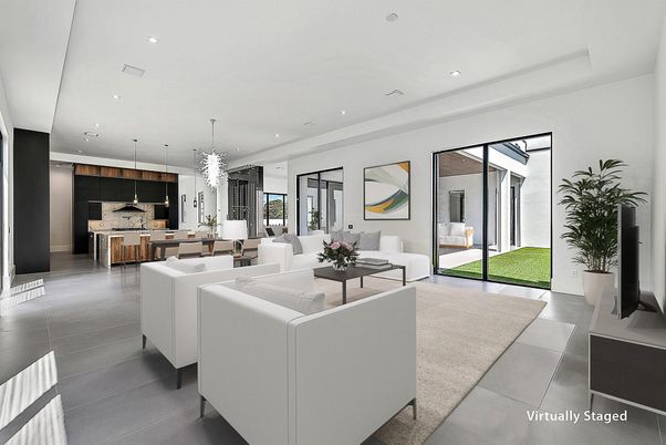 Dining room, Interior, Kitchen, Living room, Pendant Lights, Recessed Lighting