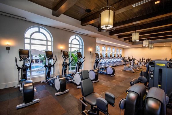 Fitness Equipment, Gym, Interior, Wooden Beams