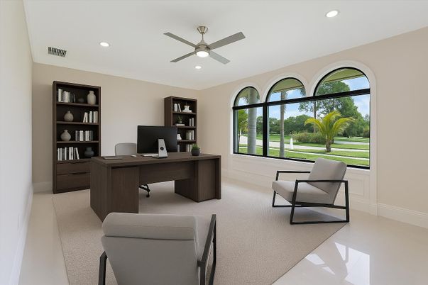Home Office, Interior, Recessed Lighting