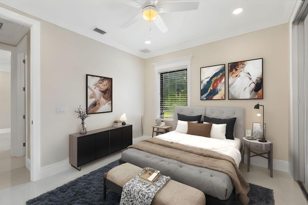 Bedroom, Interior, Recessed Lighting