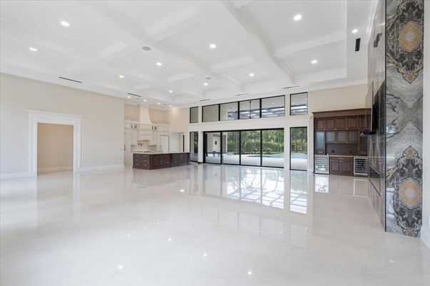 Empty room, Interior, Kitchen, Recessed Lighting