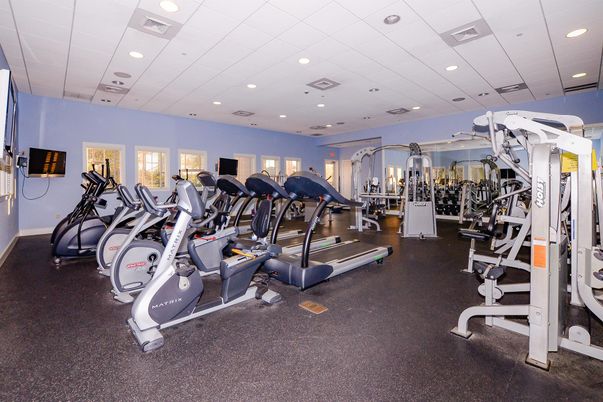 Fitness Equipment, Gym, Interior, Recessed Lighting