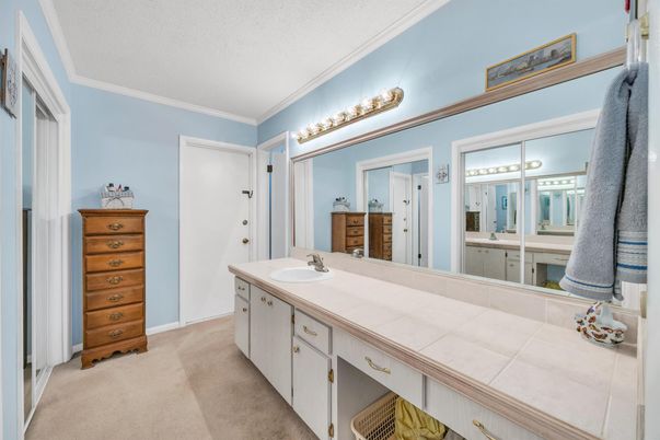 Bathroom, Dual Sink Vanities, Interior, Tile Countertops
