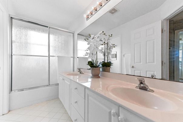 Bathroom, Dual Sink Vanities, Glass Shower, Interior