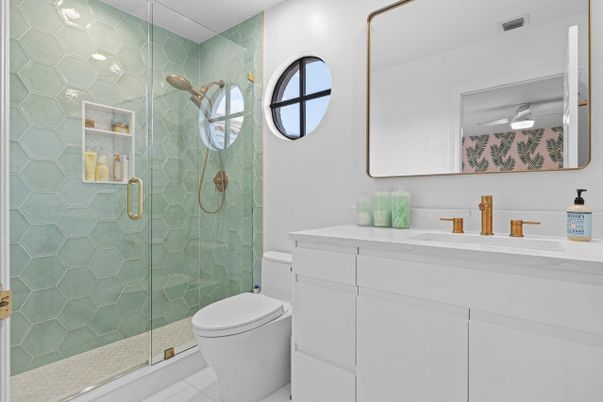 Bathroom, Glass Shower, Interior