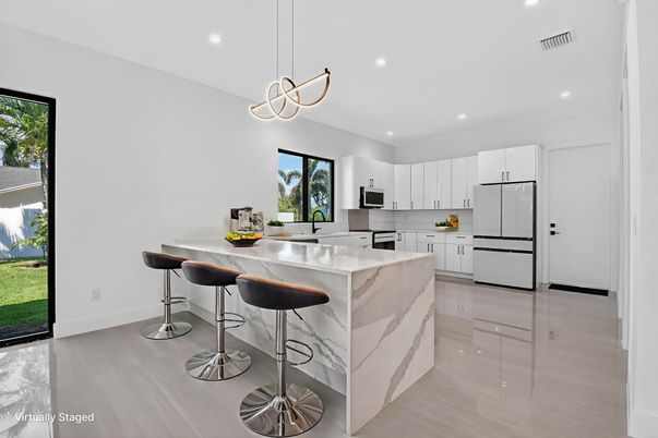 Interior, Kitchen, Pendant Lights, Recessed Lighting, Stainless Steel Appliances