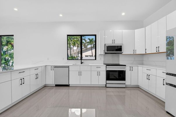 Interior, Kitchen, Recessed Lighting, Stainless Steel Appliances