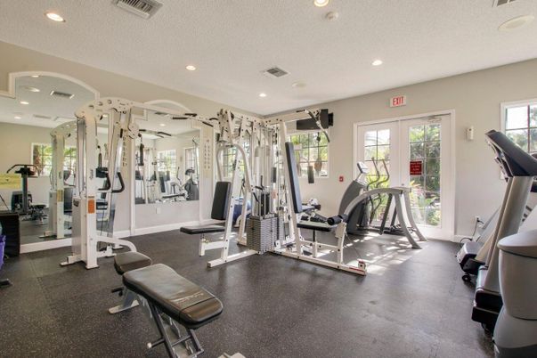 Fitness Equipment, Gym, Interior, Recessed Lighting
