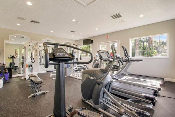 Fitness Equipment, Gym, Interior, Recessed Lighting