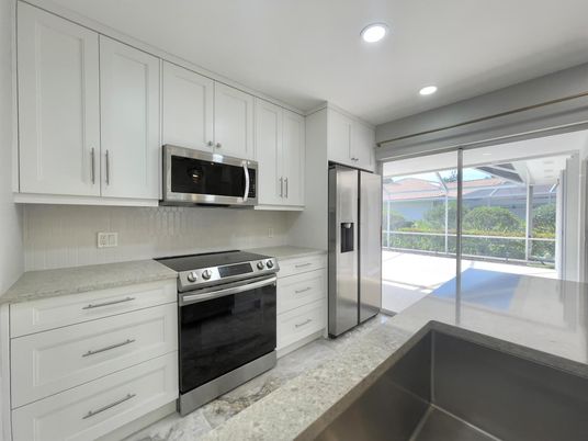 Interior, Kitchen, Recessed Lighting, Stainless Steel Appliances