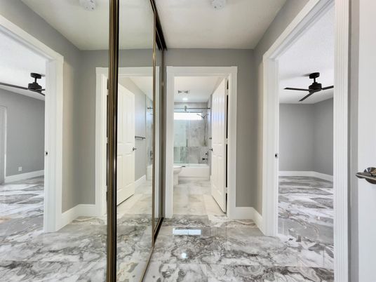 Bathroom, Glass Shower, Interior, Marble