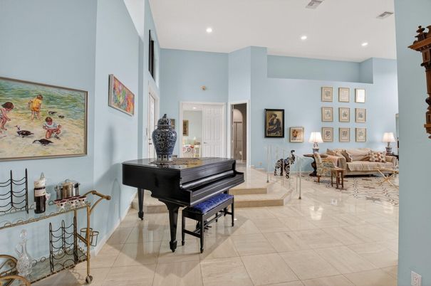 Interior, Living room, Piano, Recessed Lighting
