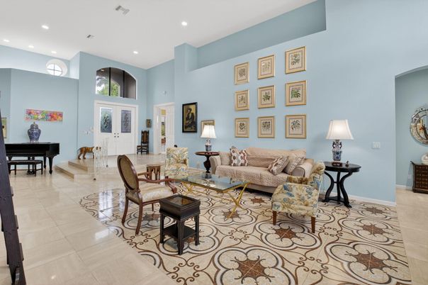 Interior, Living room, Piano, Recessed Lighting