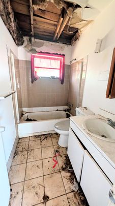 Bathroom, Interior, Wooden Beams