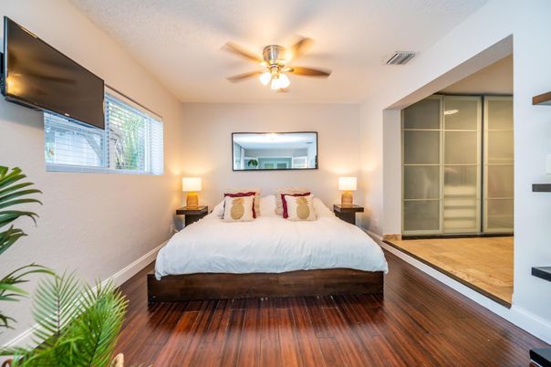Bedroom, Interior, Wood Texture Flooring