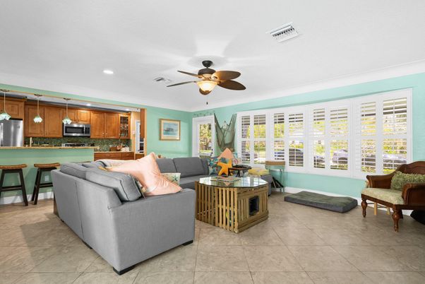 Interior, Kitchen, Living room, Recessed Lighting