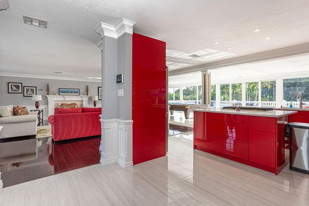 Interior, Kitchen, Living room, Recessed Lighting