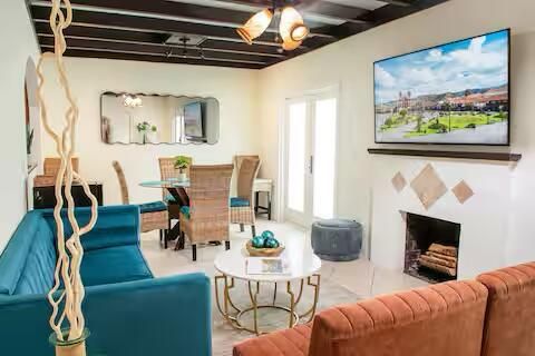Dining room, Fireplace, Interior, Living room, Wooden Beams, Wooden Ceilings