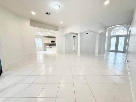 Empty room, Interior, Kitchen, Recessed Lighting