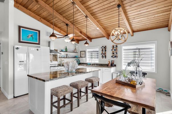 Interior, Kitchen, Pendant Lights, Wooden Beams, Wooden Ceilings