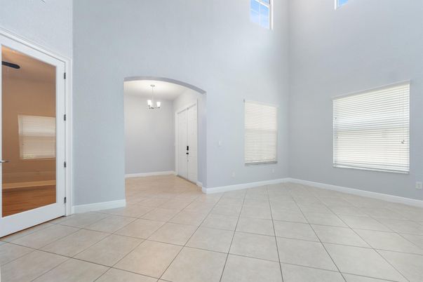 Chandelier, Empty room, Interior