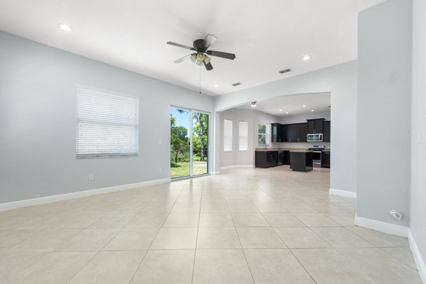 Empty room, Interior, Kitchen, Recessed Lighting
