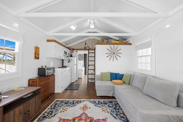 Interior, Kitchen, Living room, Recessed Lighting, Wood Texture Flooring
