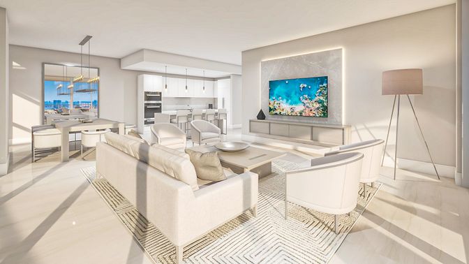 Dining room, Interior, Kitchen, Living room, Pendant Lights, Stainless Steel Appliances