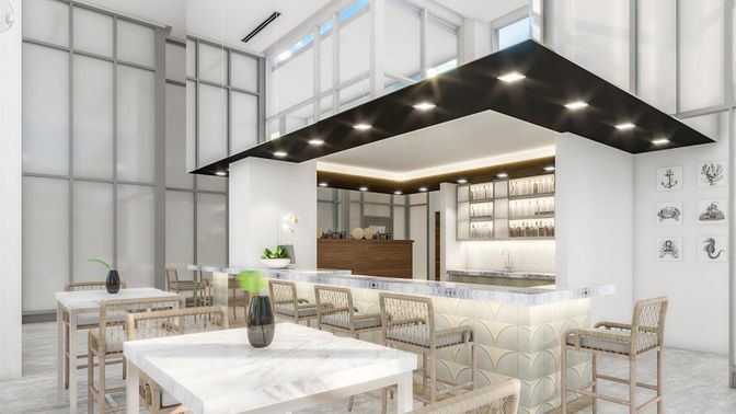 Dining room, Interior, Recessed Lighting